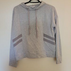 Grey crop hoodie sweatshirt
